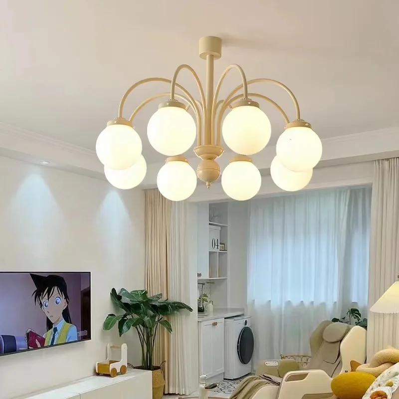 French Cream Style Living Room Chandelier Modern Simple Warm Bedroom LED Lighting Dining Room Decorate Nordic Glass Pendant E27
French Cream Style Living Room Chandelier Modern Simple Warm Bedroom LED Lighting Dining Room Decorate Nordic Glass Pendant E27