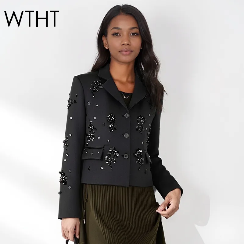 Новый модный женский укороченный блейзер WTHT с вышивкой и пайетками, весна 2026, модный пиджак с лацканами и длинными рукавами, женская модель 1LS2882
Новый модный женский укороченный блейзер WTHT с вышивкой и пайетками, весна 2026, модный пиджак с лацканами и длинными рукавами, женская модель 1LS2882