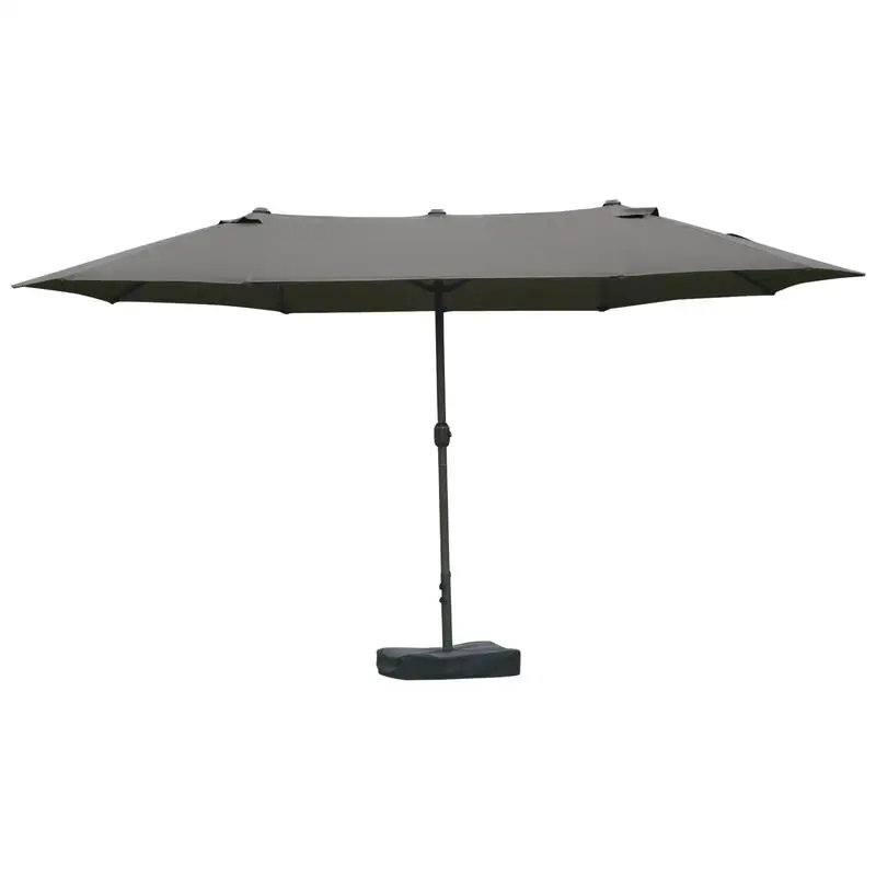 Outsunny Patio Umbrella 15' Steel Rectangular Outdoor Double Sided Market with base, UV Sun Protection & Easy Crank for Deck Pool Patio Dark Gray
Outsunny Patio Umbrella 15' Steel Rectangular Outdoor Double Sided Market with base, UV Sun Protection & Easy Crank for Deck Pool Patio Dark Gray