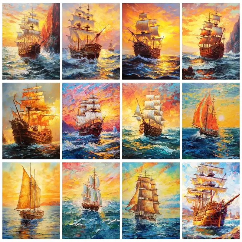 RUOPOTY Painting By Number Sunset Sailing Ship Picture Drawing On Canvas Coloring By Number With Frame Diy Adults Kit Decor
RUOPOTY Painting By Number Sunset Sailing Ship Picture Drawing On Canvas Coloring By Number With Frame Diy Adults Kit Decor