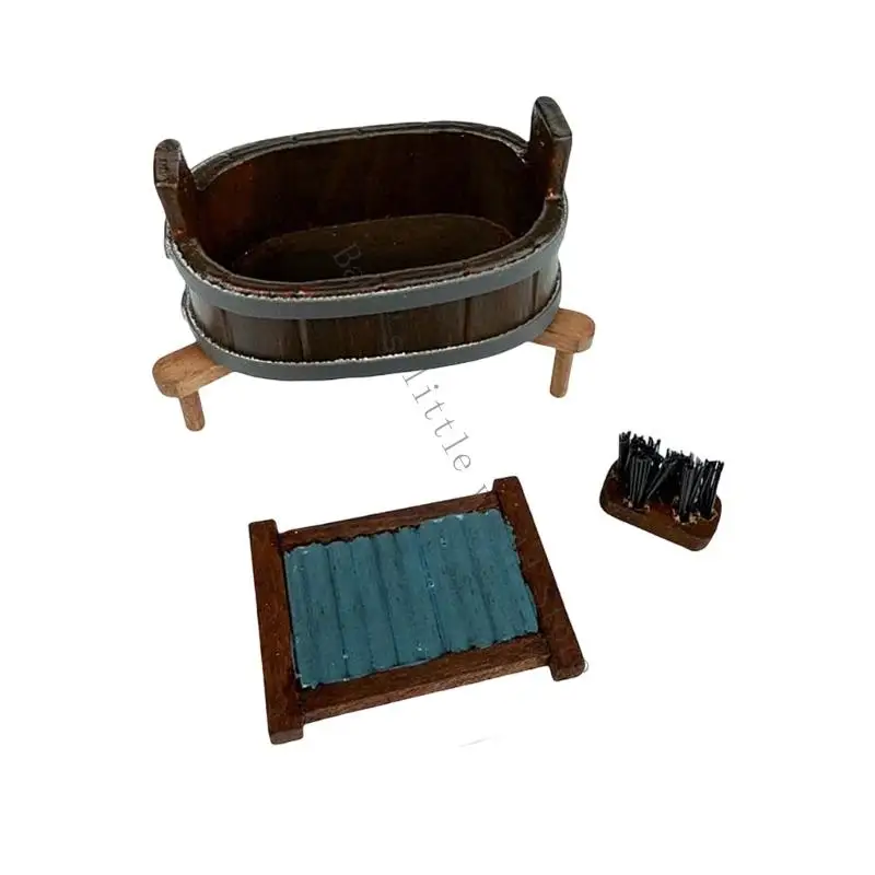 Детальная миниатюрная деревянная раковина для стирки для кукольного домика, набор мебели для реалистичной игровой установки B2EB
Детальная миниатюрная деревянная раковина для стирки для кукольного домика, набор мебели для реалистичной игровой установки B2EB