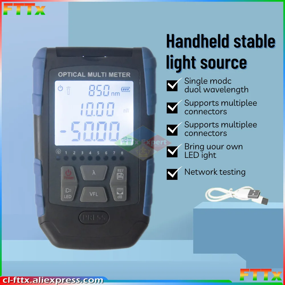 Multifunctional Fiber Optics Testing all-in-one Machine With Network Test 15mW VFL LED Lighting OPM 1577nm Optical Power Meter
Multifunctional Fiber Optics Testing all-in-one Machine With Network Test 15mW VFL LED Lighting OPM 1577nm Optical Power Meter