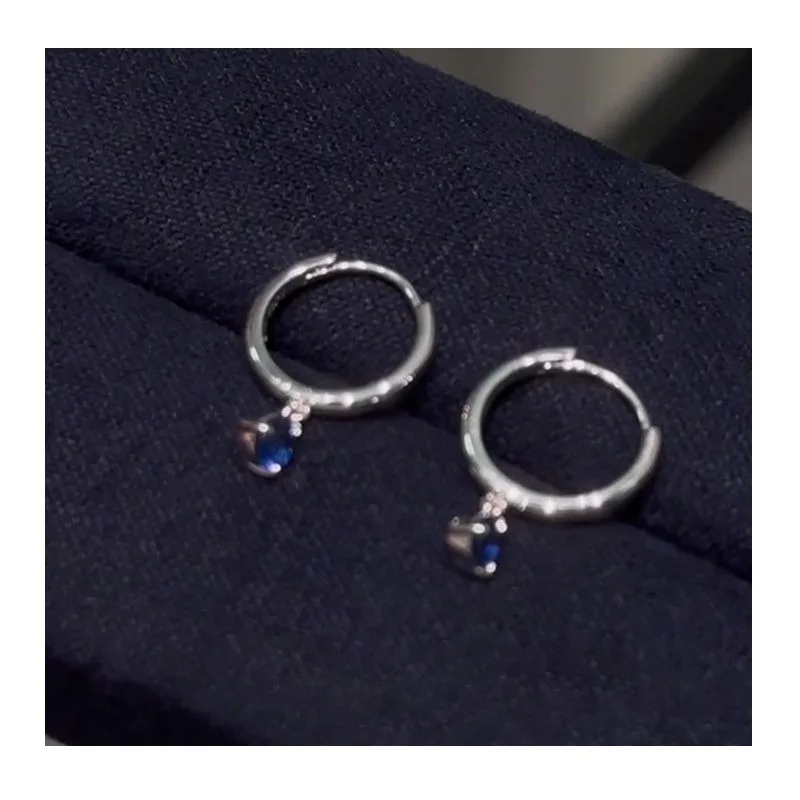 Half-summer Cold Wind Sapphire Zircon Water Drop Pendant Ear Buckle Women's Exquisite Light Luxury Niche Exquisite Unique Earrin
Half-summer Cold Wind Sapphire Zircon Water Drop Pendant Ear Buckle Women's Exquisite Light Luxury Niche Exquisite Unique Earrin