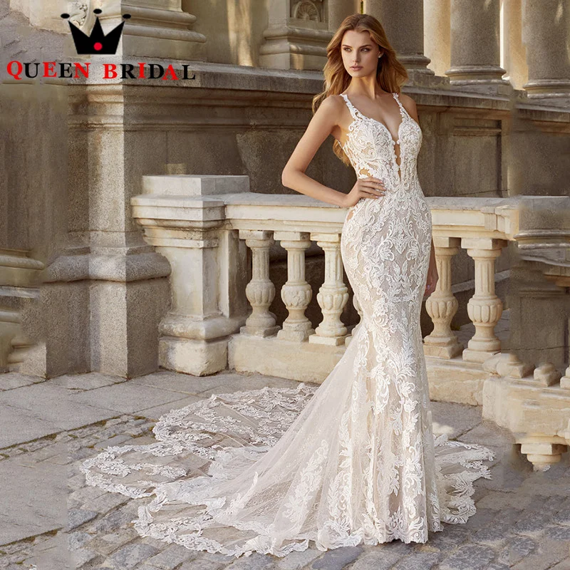 Sexy Deep V Mermaid Wedding Dresses 2023 New Appliques Sleeveless Spaghetti Straps Bridal Gowns Vestidos De Novia Custom D64C
Sexy Deep V Mermaid Wedding Dresses 2023 New Appliques Sleeveless Spaghetti Straps Bridal Gowns Vestidos De Novia Custom D64C