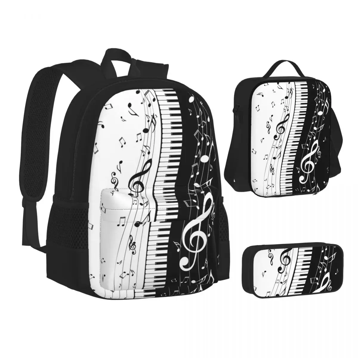 Abstract Piano Keys With Musical Notes Backpacks Children School Bags Kids Rucksack Lunch Bag Pen Bag Three-Piece Set
Abstract Piano Keys With Musical Notes Backpacks Children School Bags Kids Rucksack Lunch Bag Pen Bag Three-Piece Set