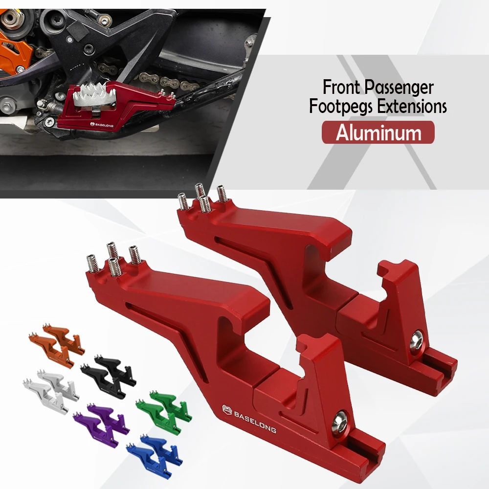 For KT* 625 640 Duke 690 Enduro SMC 790 890 990 1090 1190 1290 Adventure / S / R Passenger Foot Peg Extensions Extended Footpegs
For KT* 625 640 Duke 690 Enduro SMC 790 890 990 1090 1190 1290 Adventure / S / R Passenger Foot Peg Extensions Extended Footpegs