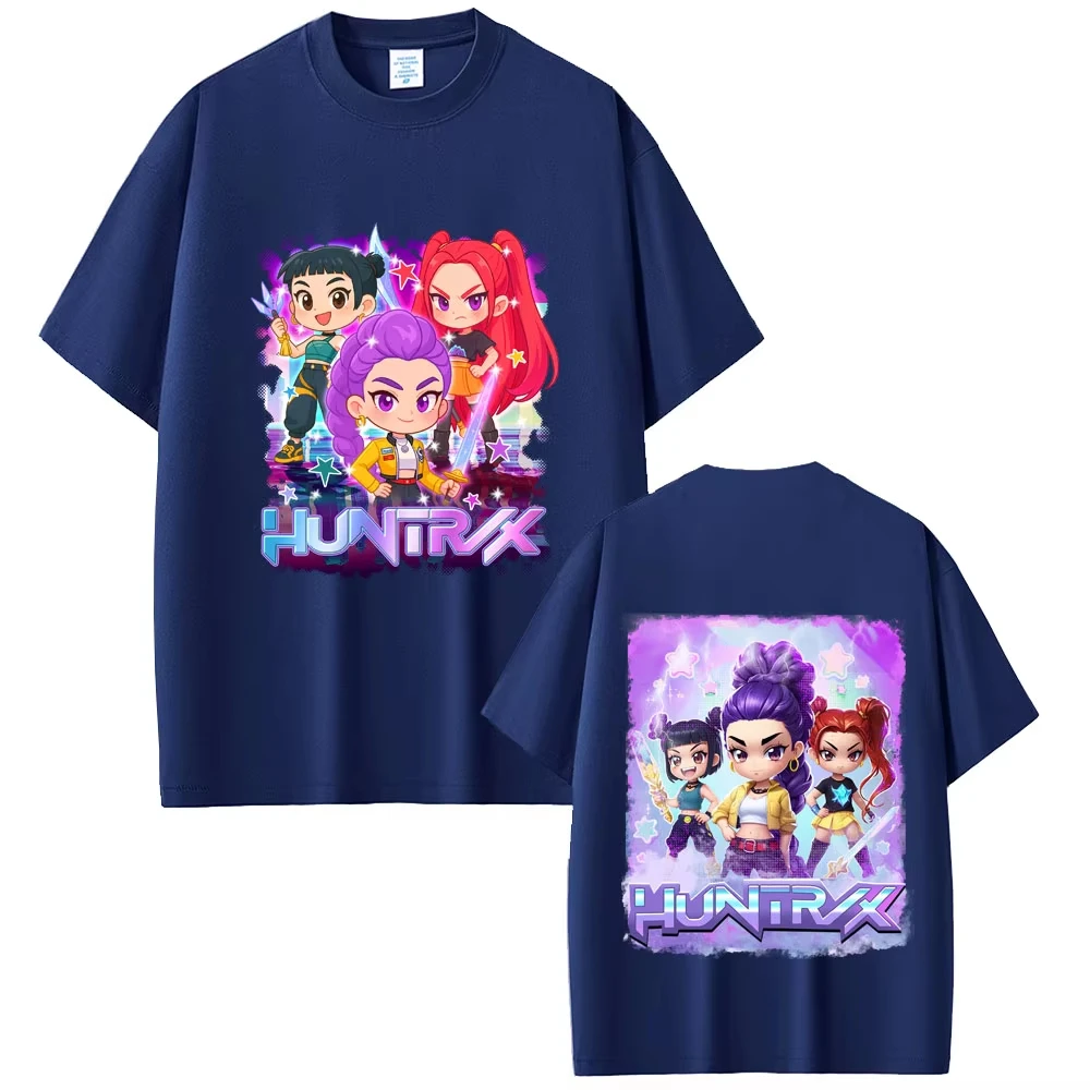 Хлопковая футболка с принтом Movie KPop Demon Hunters Kawaii, милые футболки с графическим рисунком, летние мужские и женские корейские модные трендовые футболки, топы 
Хлопковая футболка с принтом Movie KPop Demon Hunters Kawaii, милые футболки с графическим рисунком, летние мужские и женские корейские модные трендовые футболки, топы