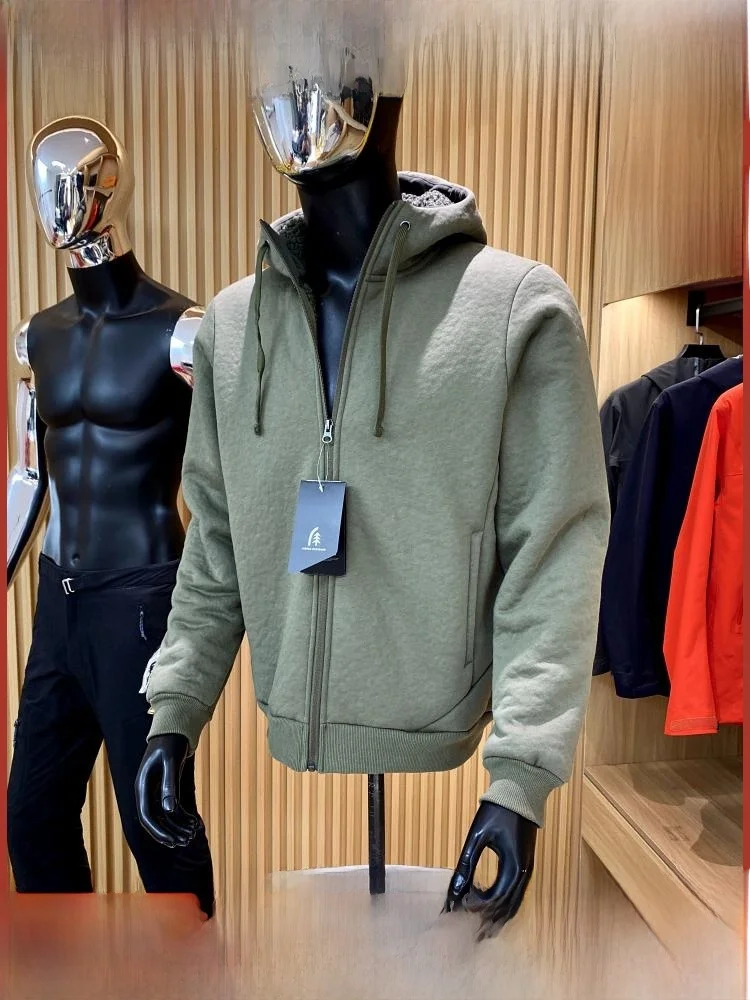 Thiened Fce Hooded Open Cardigan Sweatirt for Men Outdoor Leisure Series Winter Sle Stand Fit Long Sve Zipper
Thiened Fce Hooded Open Cardigan Sweatirt for Men Outdoor Leisure Series Winter Sle Stand Fit Long Sve Zipper