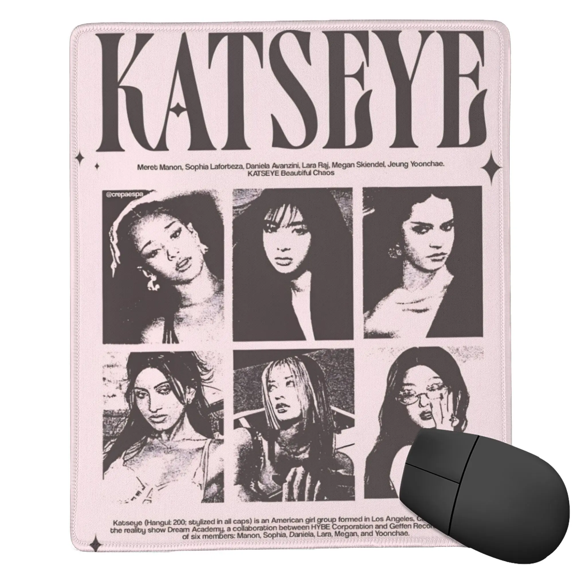 Katseye Kpop Girl Gaming Mouse Pad Keyboard Desk Mat Waterproof Mousepad for Gamers
Katseye Kpop Girl Gaming Mouse Pad Keyboard Desk Mat Waterproof Mousepad for Gamers