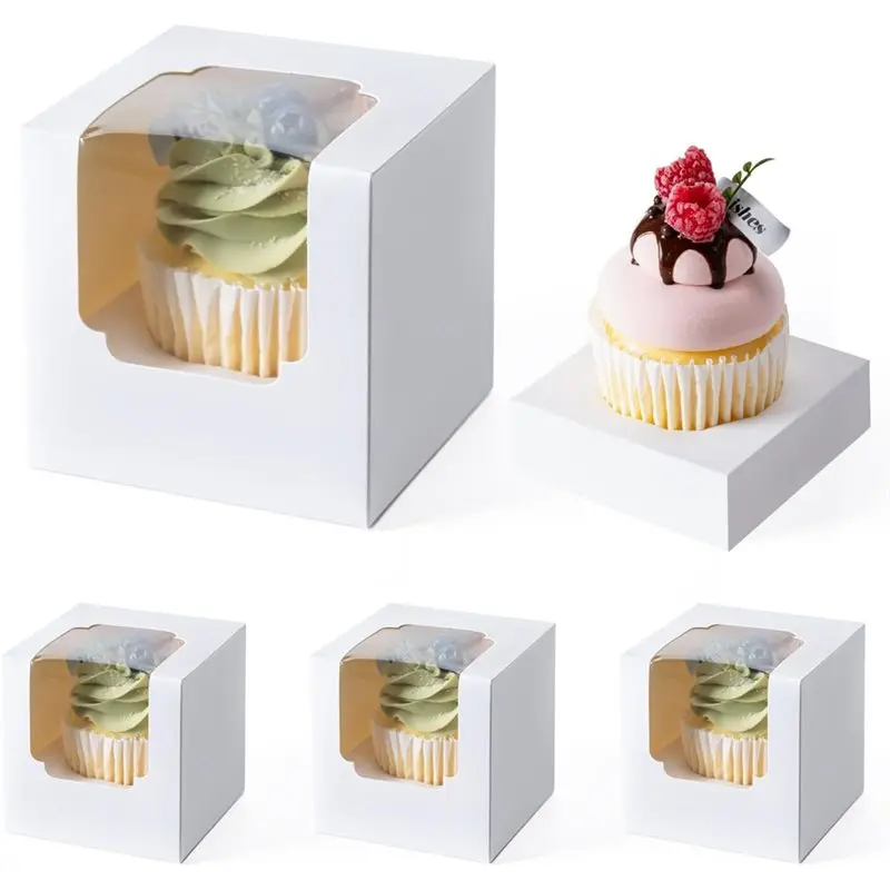AB33-50PCS Cupcake Boxes, Individual Cupcake Containers With Window And Inserts For Birthday Holiday Party Bakery Supplies
AB33-50PCS Cupcake Boxes, Individual Cupcake Containers With Window And Inserts For Birthday Holiday Party Bakery Supplies