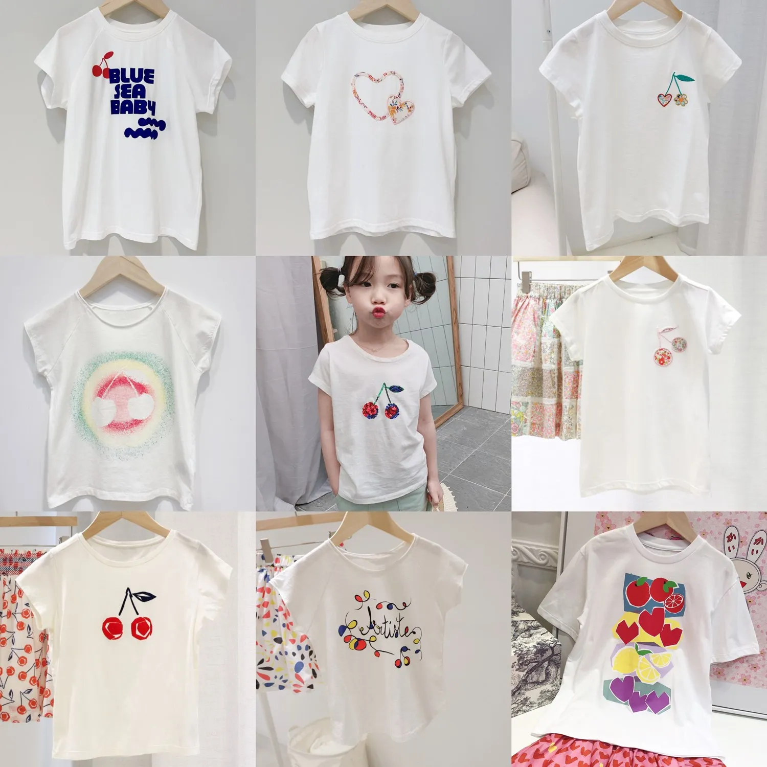 baby girls clothes summer Rainbow Colors Cherry Graphic Print Short Sleeve T-Shirt 100% cotton soft tops
baby girls clothes summer Rainbow Colors Cherry Graphic Print Short Sleeve T-Shirt 100% cotton soft tops