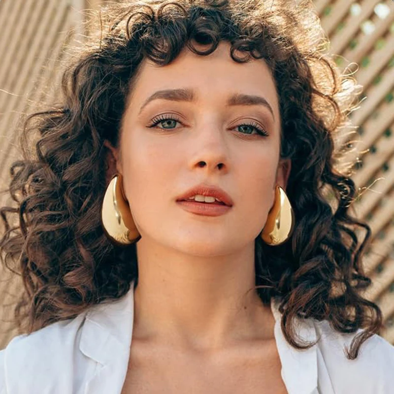 Oversized Chunky Gold Hoop Earrings for Women Girl Extra Large Water Drop Earring Dupes Lightweight Big Hoops Fashion Jewelry
Oversized Chunky Gold Hoop Earrings for Women Girl Extra Large Water Drop Earring Dupes Lightweight Big Hoops Fashion Jewelry