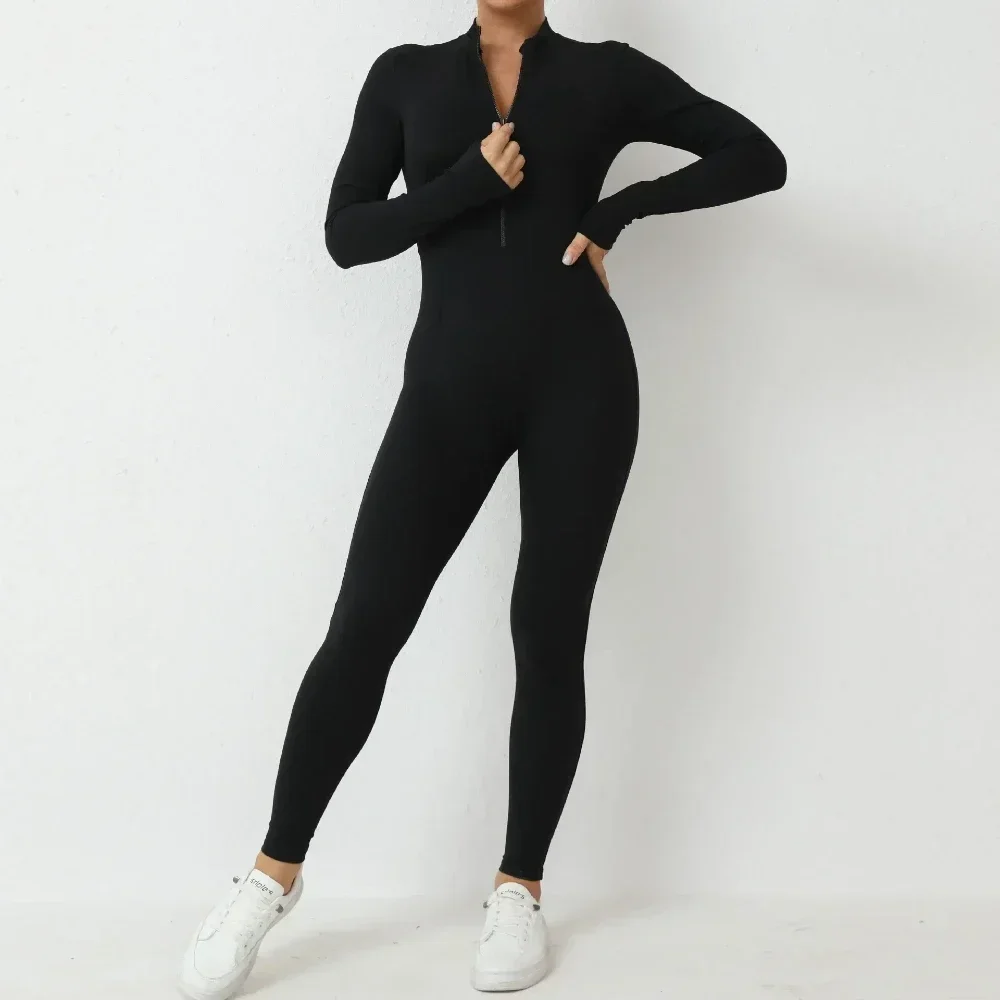 Seamless Yoga Zipper Jumpsuits Sports Fitness Hip-lifting Long-Sleeved One-Piece Tights Exercise Workout Gym Tracksuit for Women
Seamless Yoga Zipper Jumpsuits Sports Fitness Hip-lifting Long-Sleeved One-Piece Tights Exercise Workout Gym Tracksuit for Women