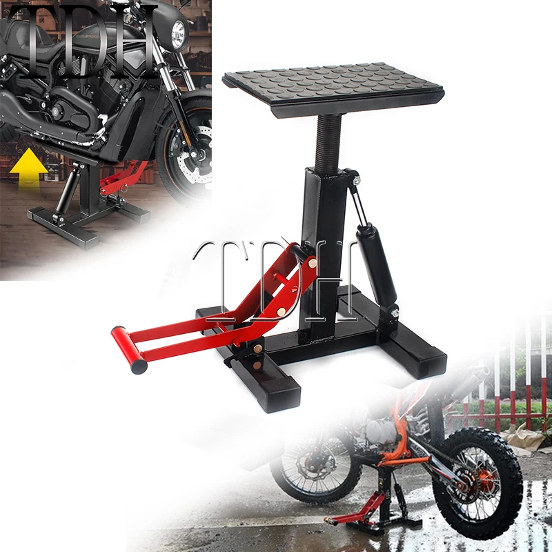 150KG Adjustable Motocross Lift Stand Repairing Table Table Repair Stage for Dirk Bike Touring Off-road Street Bike Repair Rack
150KG Adjustable Motocross Lift Stand Repairing Table Table Repair Stage for Dirk Bike Touring Off-road Street Bike Repair Rack