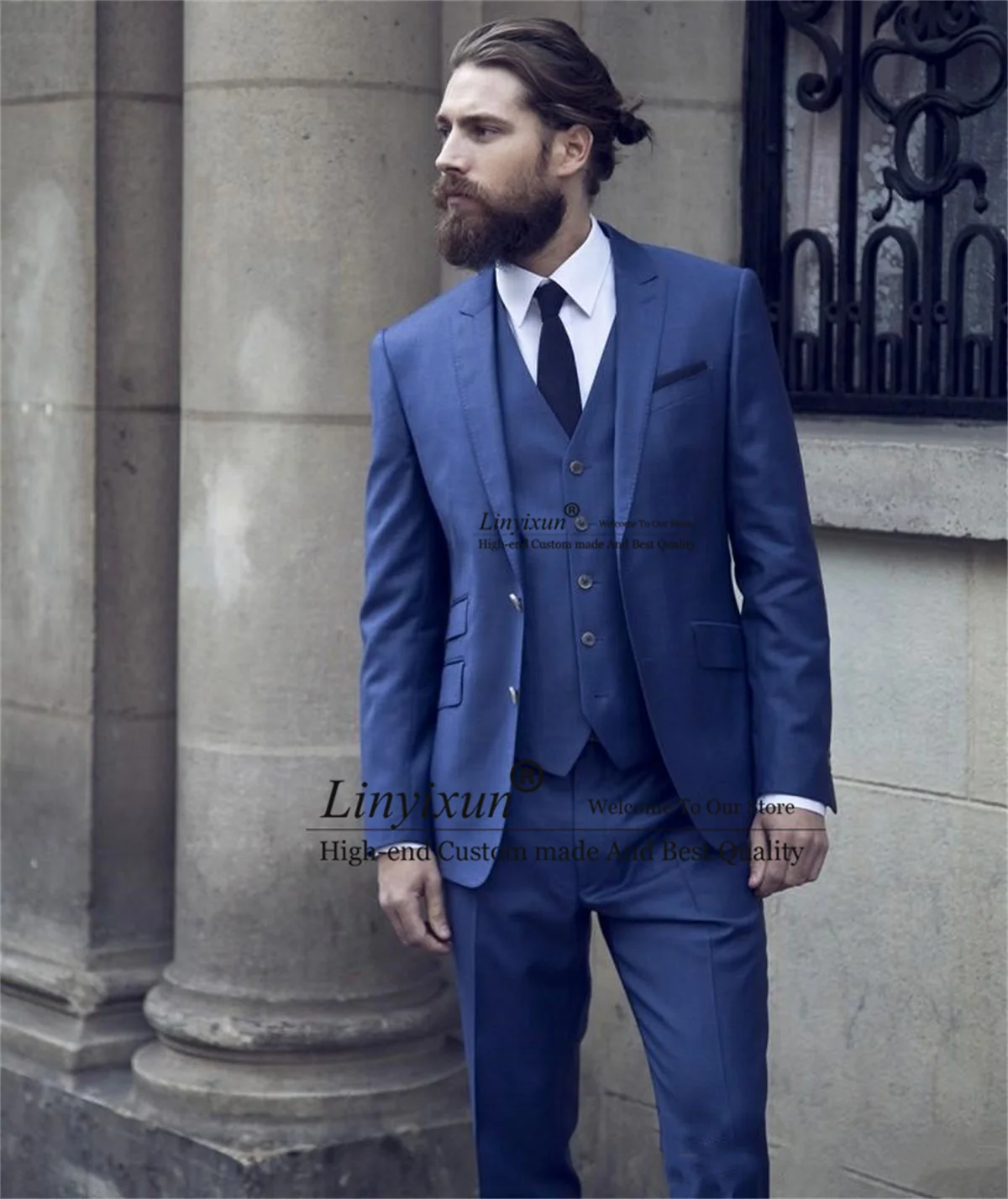 Fashion Blue Men Suits For Wedding Slim Fit Notched Lapel Groom Tuxedos Formal Business Male Blazers Set Groomsmen Costume Homme
Fashion Blue Men Suits For Wedding Slim Fit Notched Lapel Groom Tuxedos Formal Business Male Blazers Set Groomsmen Costume Homme