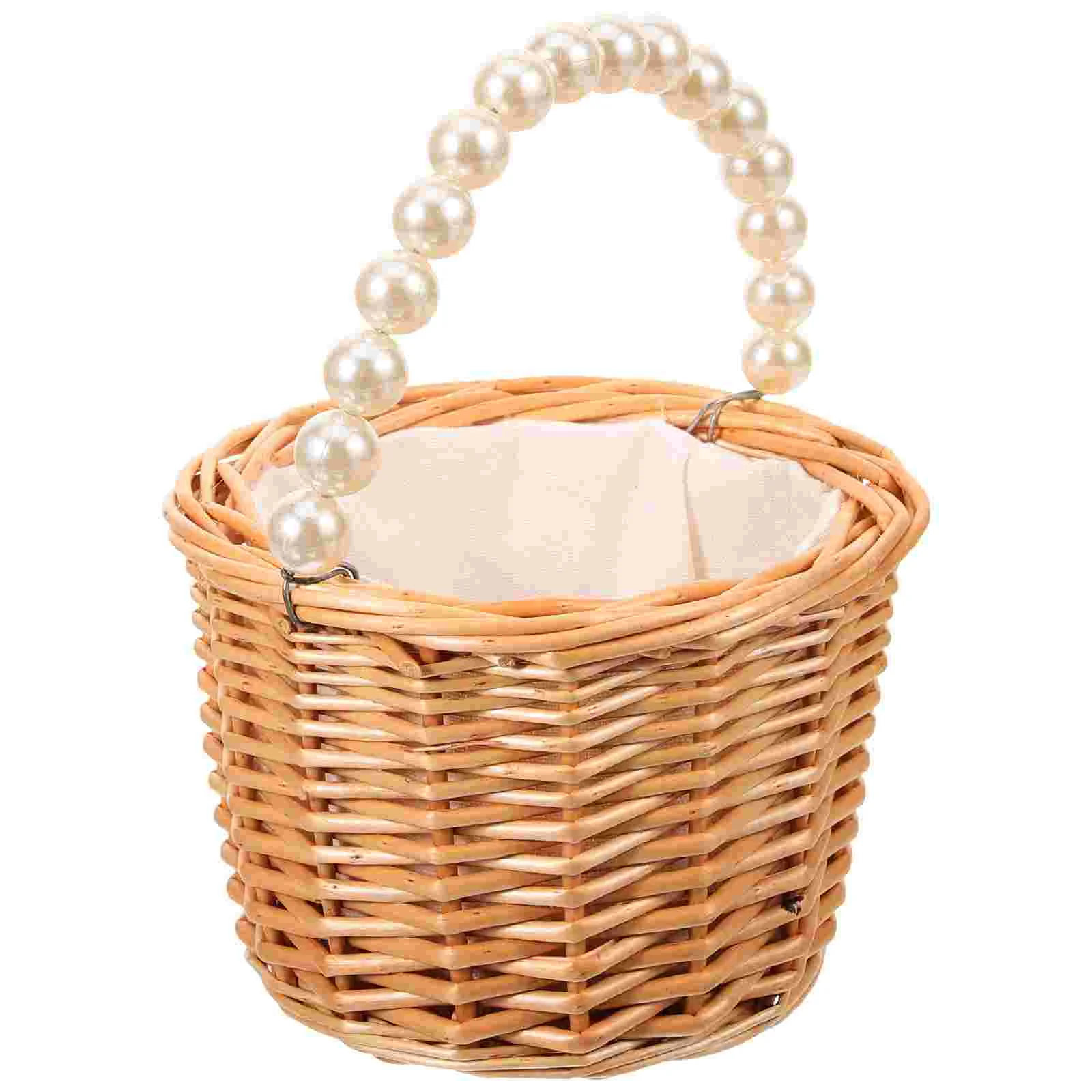 Pearl Hand Basket Wicker Storage Flower Woven Baskets Weave Willow with Handle Small
Pearl Hand Basket Wicker Storage Flower Woven Baskets Weave Willow with Handle Small