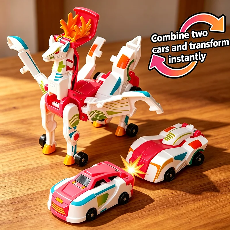 2 In 1 Magnetic Collision Transform Deer Car Toy, Auto Combine Deformation Race Cars, Educational Puzzle Vehicle Gift for Kid
2 In 1 Magnetic Collision Transform Deer Car Toy, Auto Combine Deformation Race Cars, Educational Puzzle Vehicle Gift for Kid