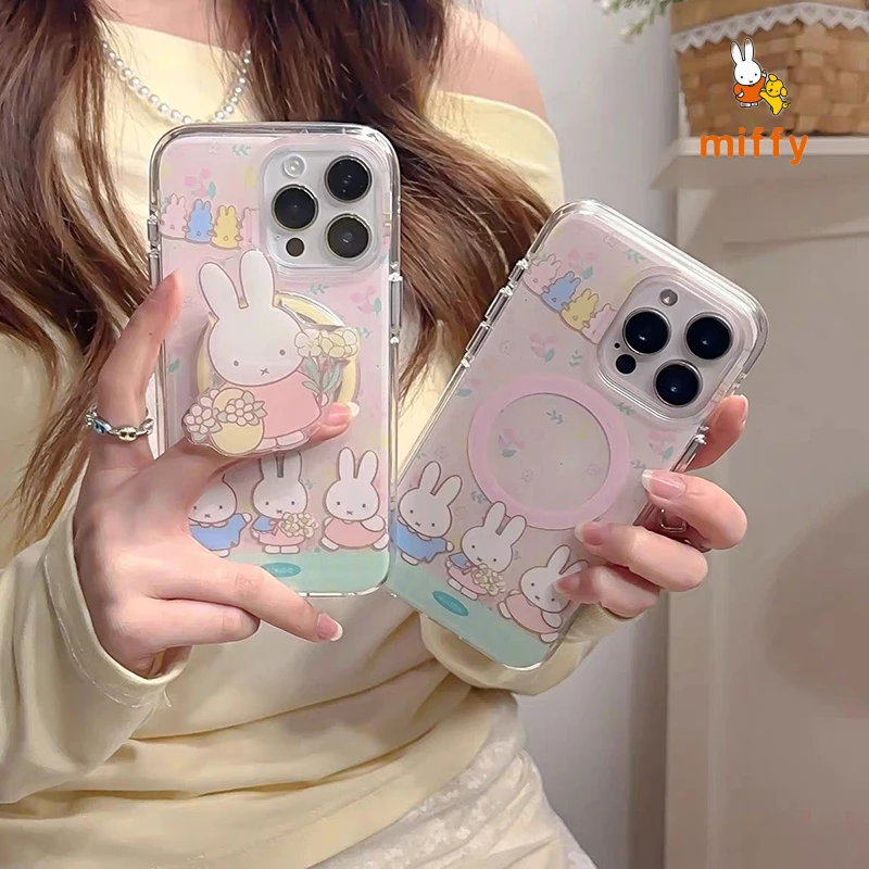 Phone Shell Miffy Cute Three Rabbits Series Suitable for Iphone 16 15 14 13 Magnetic Phone Holder Anti Drop Phnoe Case Girl Gift
Phone Shell Miffy Cute Three Rabbits Series Suitable for Iphone 16 15 14 13 Magnetic Phone Holder Anti Drop Phnoe Case Girl Gift