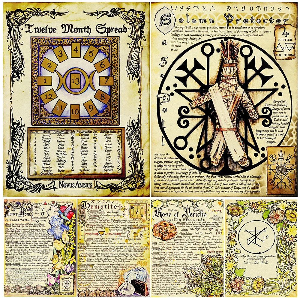 The Sacred Trees Sigil And Flower Moon,Vintage Wall Art Canvas Painting,Twelve Month Spread Art,Poster Print Decoration Unframed
The Sacred Trees Sigil And Flower Moon,Vintage Wall Art Canvas Painting,Twelve Month Spread Art,Poster Print Decoration Unframed