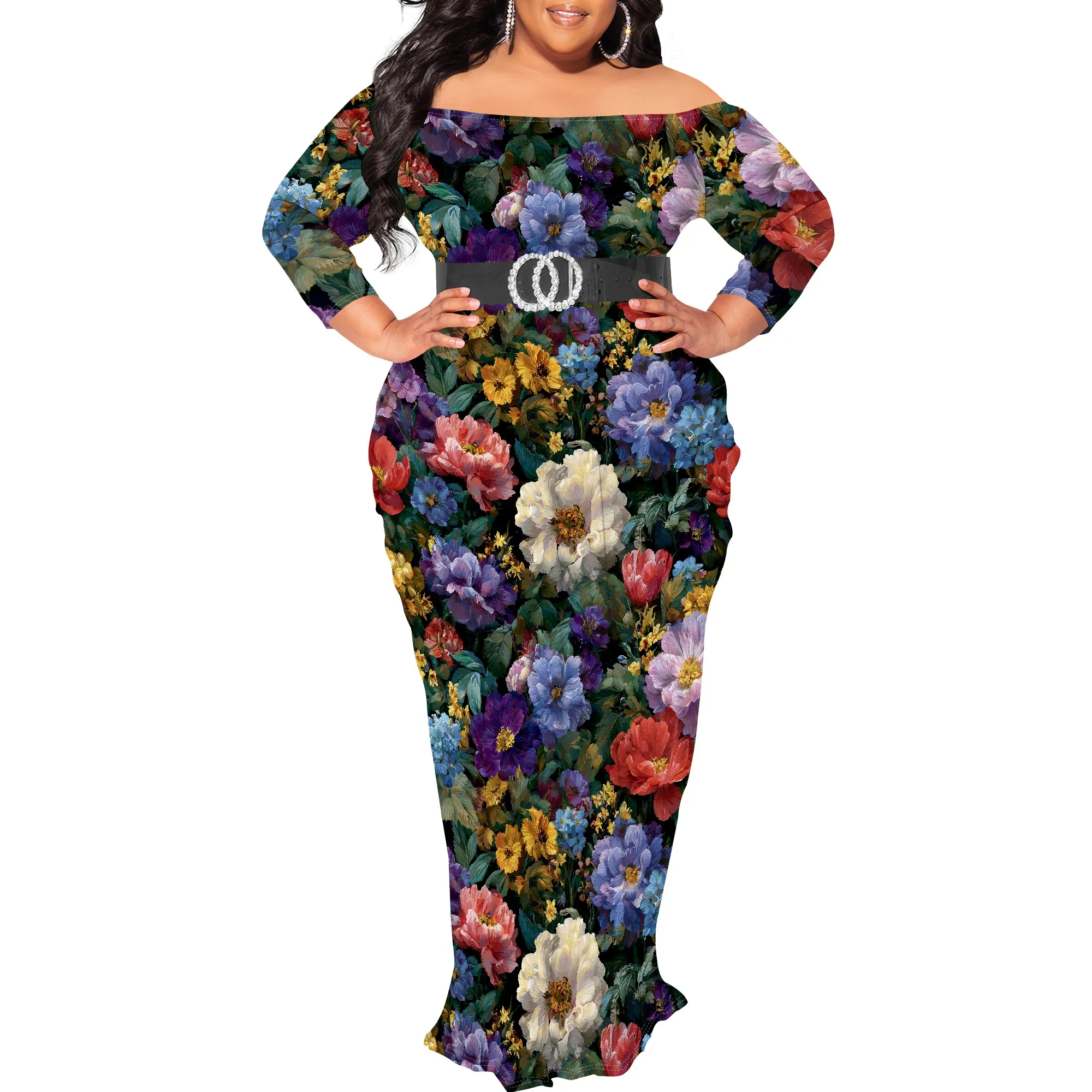 Women's Floral Print Maxi Dresses Summer with Pockets Casual Long Sleeve V-Neck Wrap Tie Waist Long Dress
Women's Floral Print Maxi Dresses Summer with Pockets Casual Long Sleeve V-Neck Wrap Tie Waist Long Dress