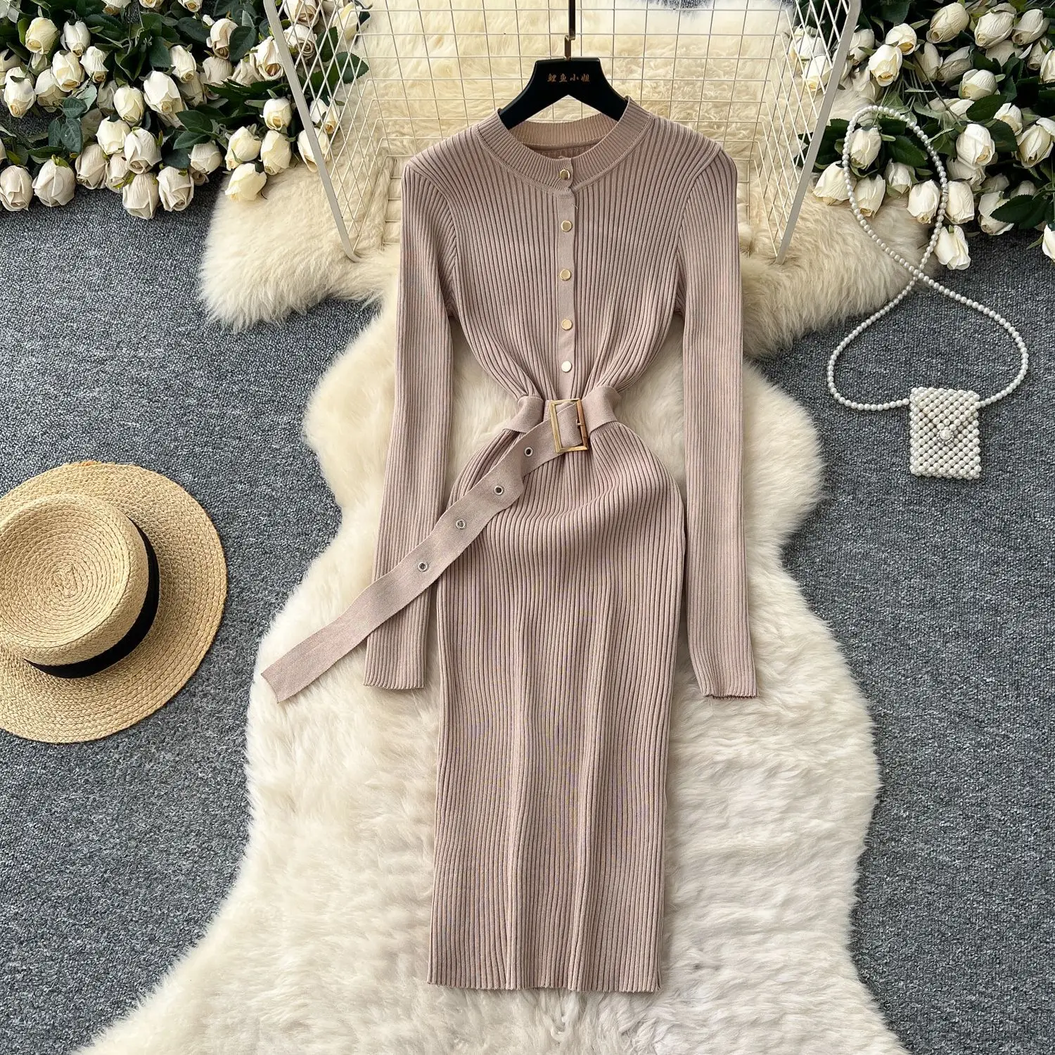 Women Dresses Long Dress Round Neck Knit Vestidos Streetwear Full Sleeve Elegant Splice Y2k Tight Waist Work Party Slim Fit
Women Dresses Long Dress Round Neck Knit Vestidos Streetwear Full Sleeve Elegant Splice Y2k Tight Waist Work Party Slim Fit