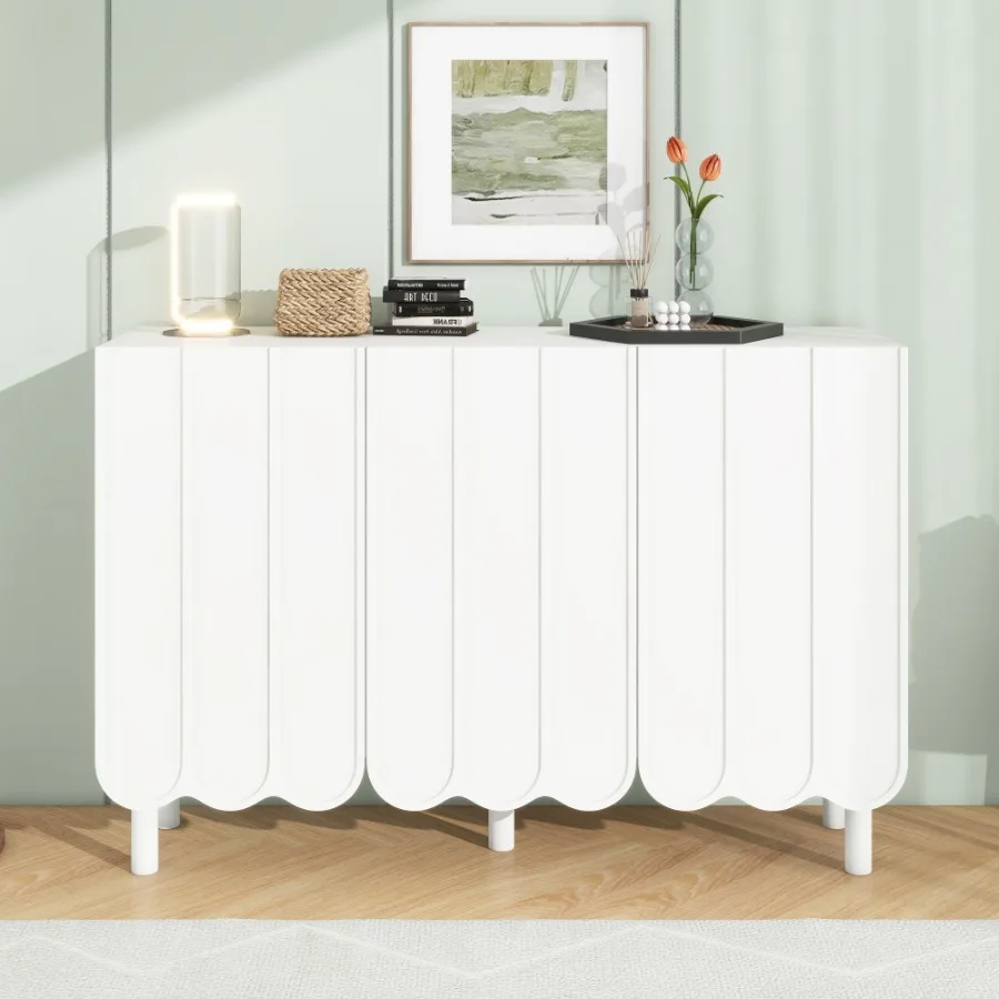 ONTREND Cream Style Minimalist Shoe Cabinet with 5 Solid Wood Legs Sideboard Buffet Cabinet with Adjustable Shelves Large Stora
ONTREND Cream Style Minimalist Shoe Cabinet with 5 Solid Wood Legs Sideboard Buffet Cabinet with Adjustable Shelves Large Stora