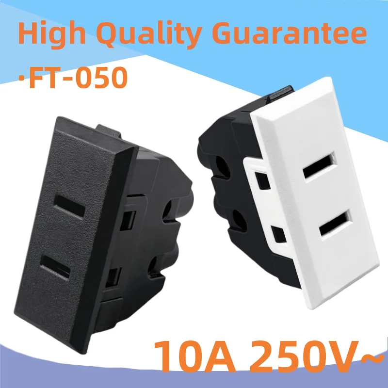 Настольная двухполюсная розетка переменного тока с двумя разъемами и двумя отверстиями
Настольная двухполюсная розетка переменного тока с двумя разъемами и двумя отверстиями