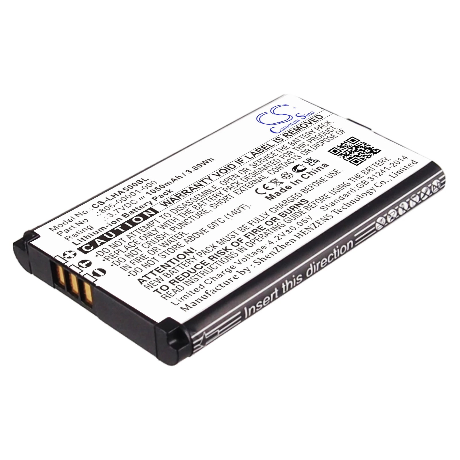 Cameron Sino 3.7V 1050mAh Wireless Headset battery 806-00001-000 for Lightspeed Aviation, Tango, A500
Cameron Sino 3.7V 1050mAh Wireless Headset battery 806-00001-000 for Lightspeed Aviation, Tango, A500