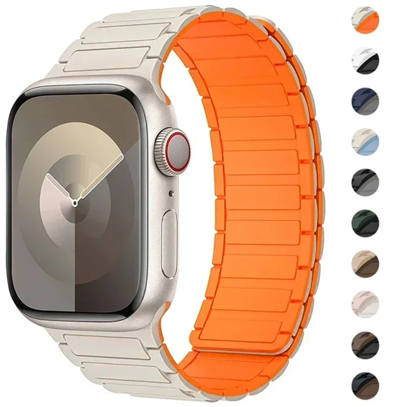 Ремешок магнитный для Apple Watch Band 44 мм 40 мм 49 мм 45 мм 41 мм 38 мм, силиконовый браслет для iWatch Series 9 8 7 6 5 4 3 Se ultra 2
Ремешок магнитный для Apple Watch Band 44 мм 40 мм 49 мм 45 мм 41 мм 38 мм, силиконовый браслет для iWatch Series 9 8 7 6 5 4 3 Se ultra 2