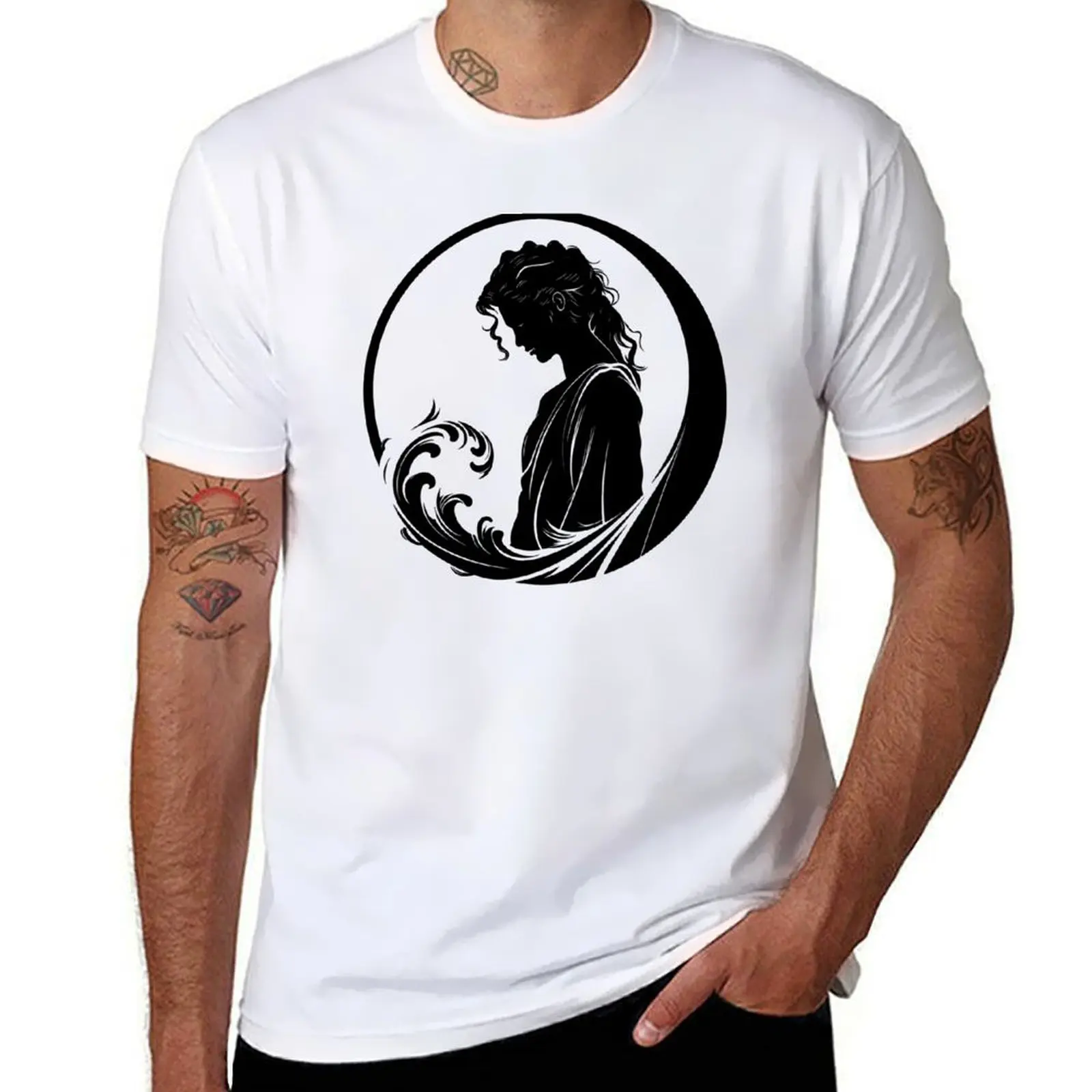 Aquarius Art: Black and White Symbol T-Shirt cotton t shirts high quality t shirts with prints T-Shirt
Aquarius Art: Black and White Symbol T-Shirt cotton t shirts high quality t shirts with prints T-Shirt