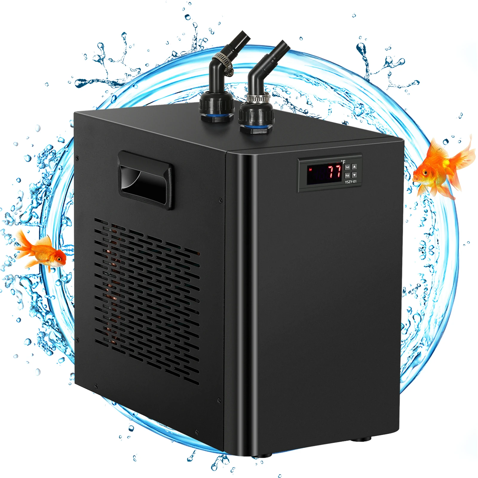 Aquarium Chiller 42 gal 1/10 HP Fish Tank Water Chiller Refrigeration Compressor for Hydroponics System Axolotl Jellyfish
Aquarium Chiller 42 gal 1/10 HP Fish Tank Water Chiller Refrigeration Compressor for Hydroponics System Axolotl Jellyfish