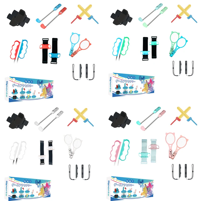 14in1 Switch Sports Accessories Bundle for Nintendo Switch OLED Sport Game Joycon with Controller Straps Wrist Dance Racket
14in1 Switch Sports Accessories Bundle for Nintendo Switch OLED Sport Game Joycon with Controller Straps Wrist Dance Racket
