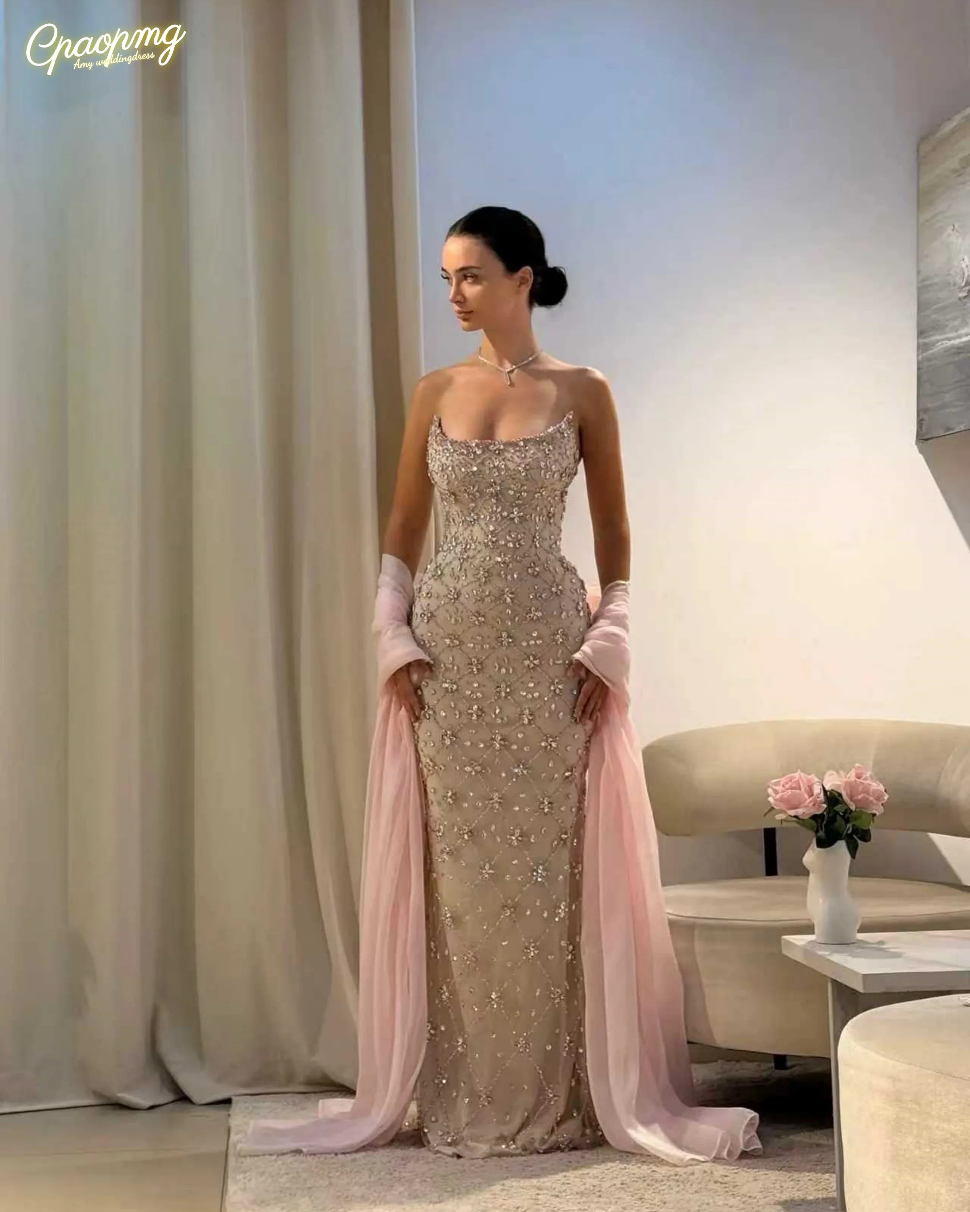 Розовое платье русалки для выпускного вечера по индивидуальному заказу, шаль, накидка с кристаллами и бисером, без бретелек, женские вечерние платья для торжественных случаев
Розовое платье русалки для выпускного вечера по индивидуальному заказу, шаль, накидка с кристаллами и бисером, без бретелек, женские вечерние платья для торжественных случаев