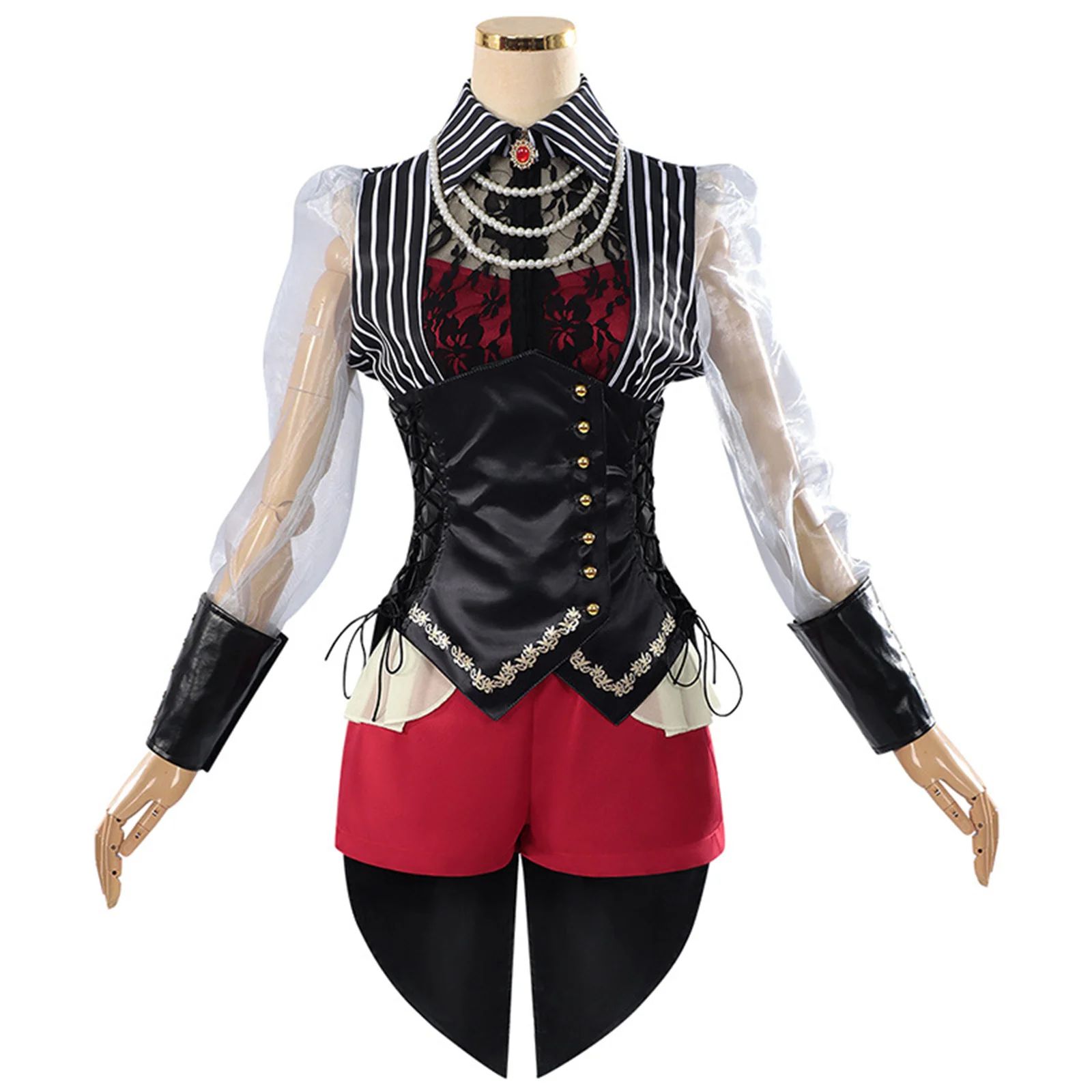 Ave Mujica Yūtenji Nyamu Cosplay Corset Outfit Black Red Lolita Style for Halloween Party
Ave Mujica Yūtenji Nyamu Cosplay Corset Outfit Black Red Lolita Style for Halloween Party