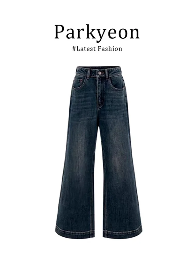 American Style High Waist Bell Bottom Blue Jeans Women's Loose Wide Leg Long Pants Autumn Winter Slimming Effect Parkyeon Brand
American Style High Waist Bell Bottom Blue Jeans Women's Loose Wide Leg Long Pants Autumn Winter Slimming Effect Parkyeon Brand