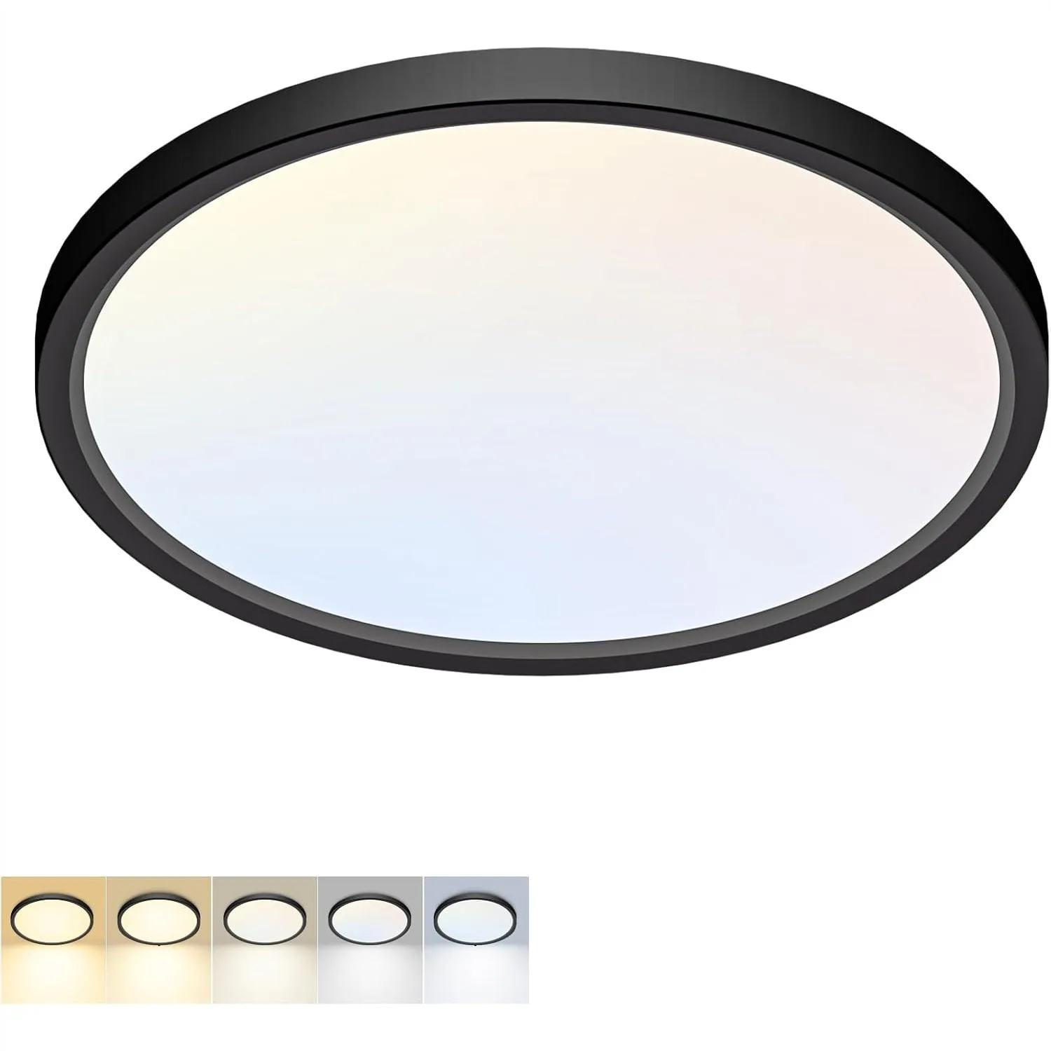 LED Flush Mount Ceiling Light 12Inch 24W with 5 Color Temperatures for Kitchen Hallway Bedroom and Bathroom Black
LED Flush Mount Ceiling Light 12Inch 24W with 5 Color Temperatures for Kitchen Hallway Bedroom and Bathroom Black