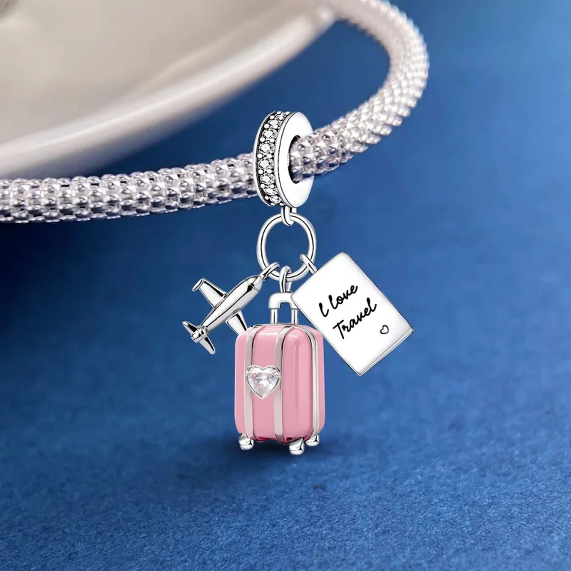 925 Sterling Silver Flower Suitcase Four Leaf Clover Turtle Charms Beads fit for Original Pan Bracelets DIY Fine Jewelry Gift
925 Sterling Silver Flower Suitcase Four Leaf Clover Turtle Charms Beads fit for Original Pan Bracelets DIY Fine Jewelry Gift