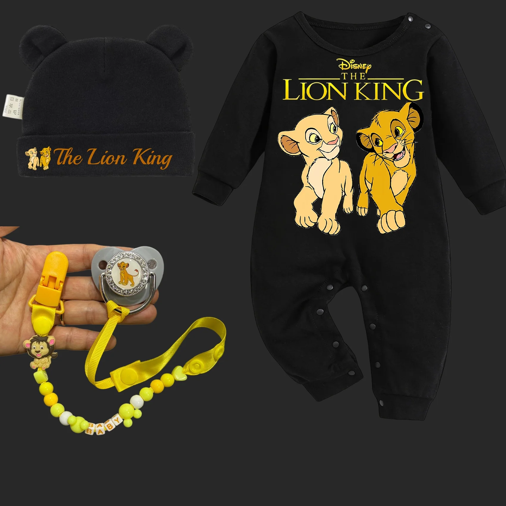Anime cartoon printed baby newborn crawling suit soothing pacifier clip & newborn pacifier newborn hat suitable for infant feed
Anime cartoon printed baby newborn crawling suit soothing pacifier clip & newborn pacifier newborn hat suitable for infant feed
