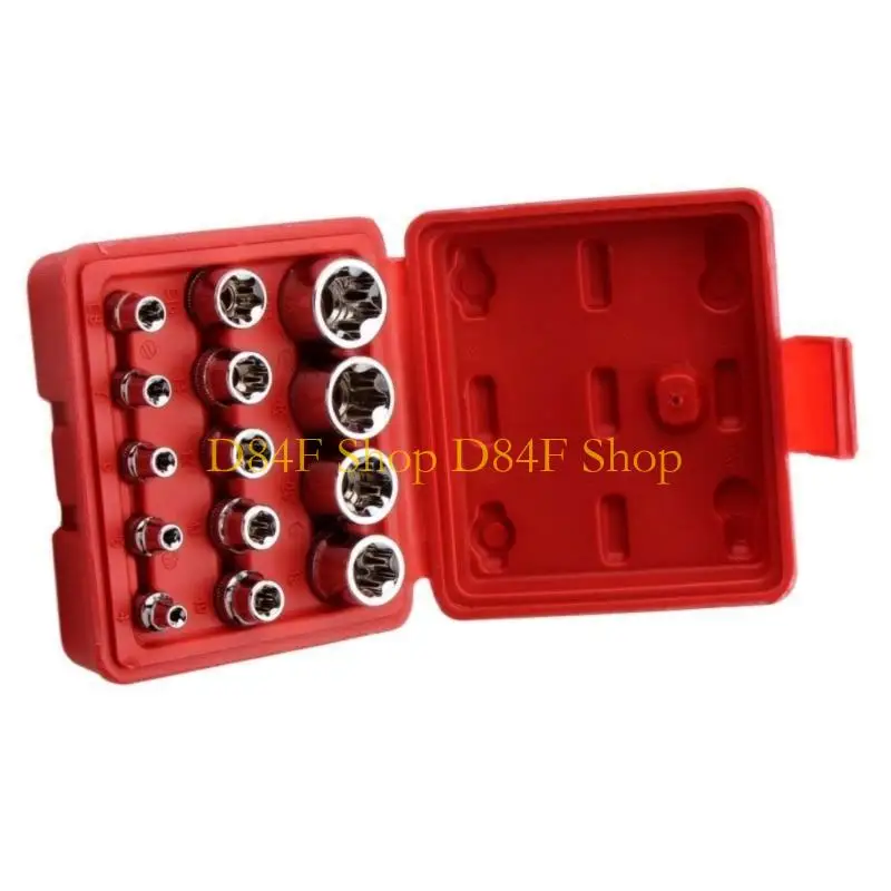 D84F 14Pcs Female E Star Socket Set E4-E24 External Hexagonal Socket Insert Nut Combination Metalworking Socket Automotive Use 
D84F 14Pcs Female E Star Socket Set E4-E24 External Hexagonal Socket Insert Nut Combination Metalworking Socket Automotive Use