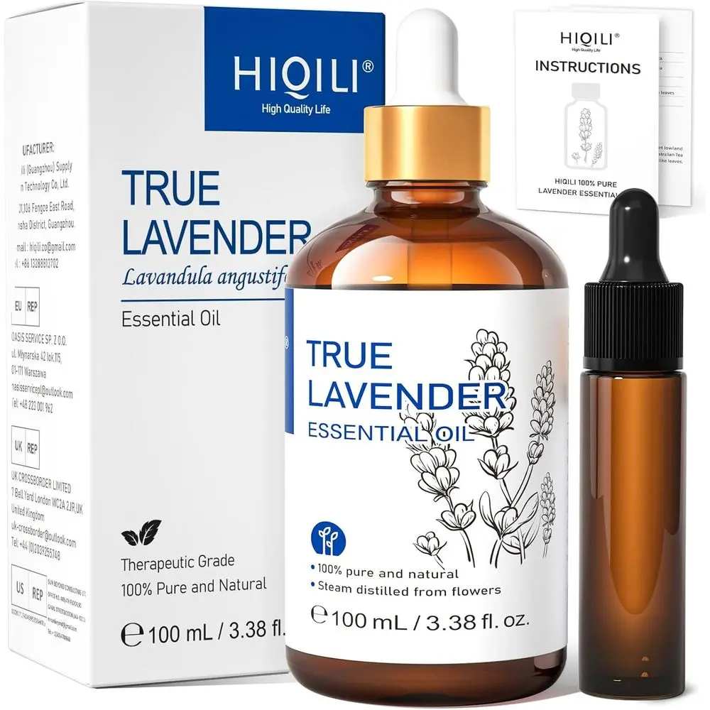Pure Lavender Essential Oil - 100% Pure, Undiluted, Aromatherapy Diffuser, Promotes Relaxation and Better Sleep, Therapeutic Gra
Pure Lavender Essential Oil - 100% Pure, Undiluted, Aromatherapy Diffuser, Promotes Relaxation and Better Sleep, Therapeutic Gra