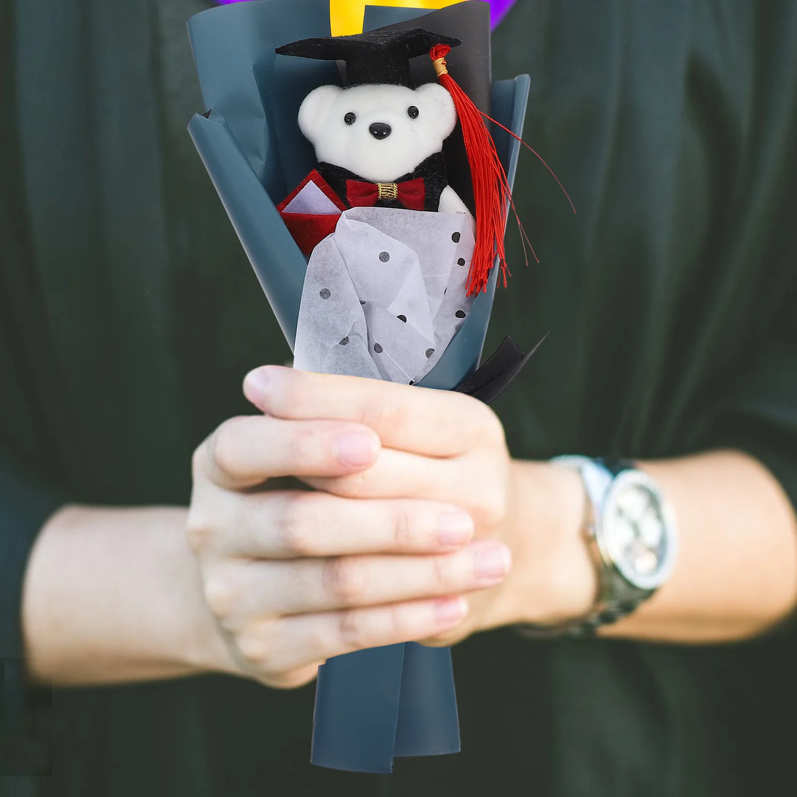 Graduation Bear Bouquet Cute Celebration Bear Outfit Graduation Party Decoration Unique Grad Present for Kindergarten College 
Graduation Bear Bouquet Cute Celebration Bear Outfit Graduation Party Decoration Unique Grad Present for Kindergarten College