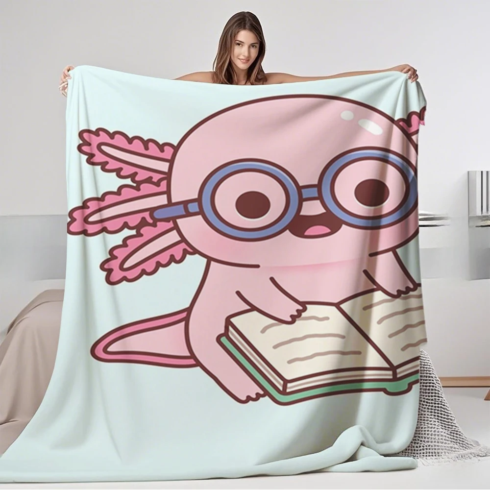 Thoughtful Gift Flannel Cozy Blanket Cute Axolotl With Glasses Tropical Bedspread Double-sided Throw With Ultra-soft Touch
Thoughtful Gift Flannel Cozy Blanket Cute Axolotl With Glasses Tropical Bedspread Double-sided Throw With Ultra-soft Touch