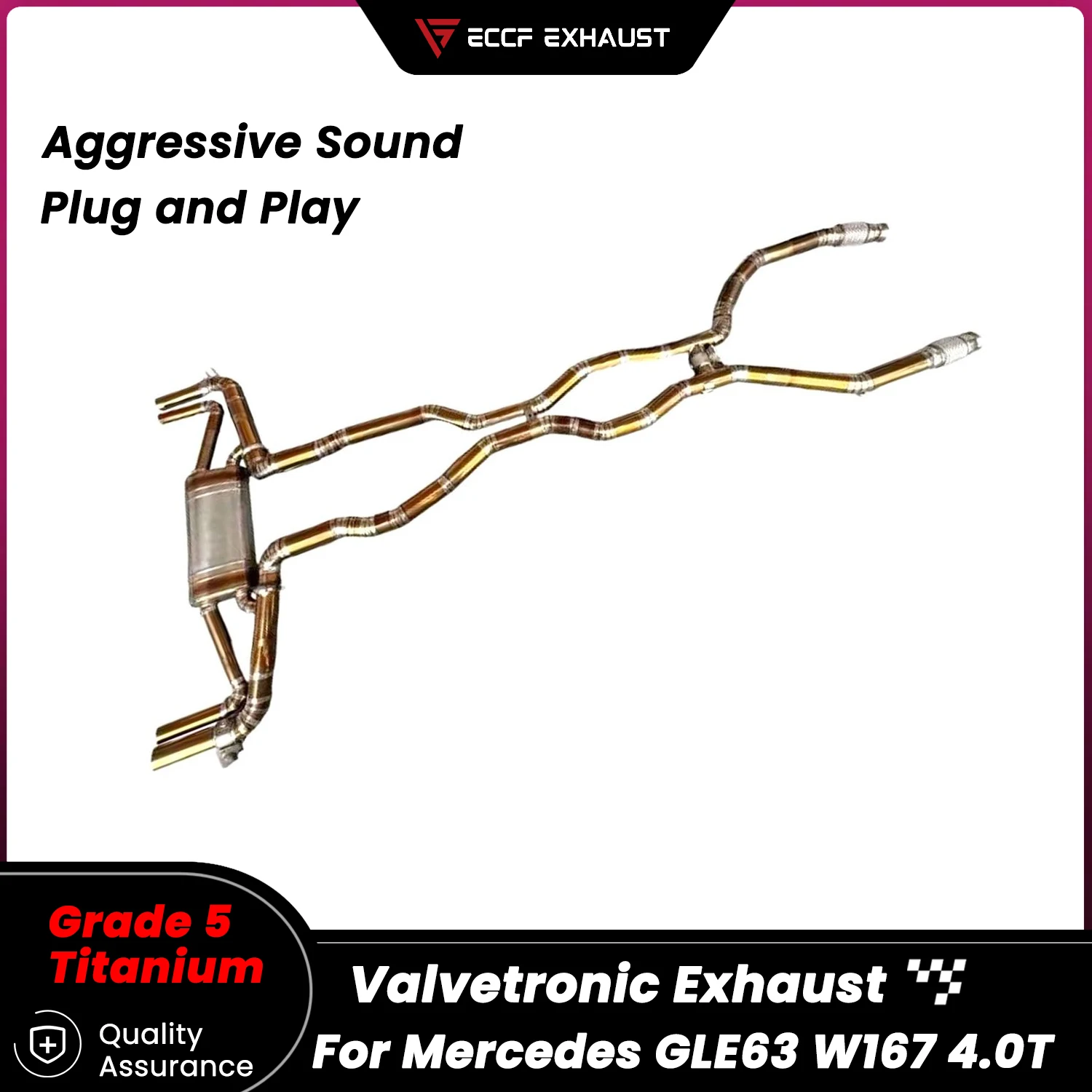 Lightweight ECCF Titanium Catback Exhaust For Mercedes GLE63 W167 4.0T Race Track Sound Performance Upgrade
Lightweight ECCF Titanium Catback Exhaust For Mercedes GLE63 W167 4.0T Race Track Sound Performance Upgrade