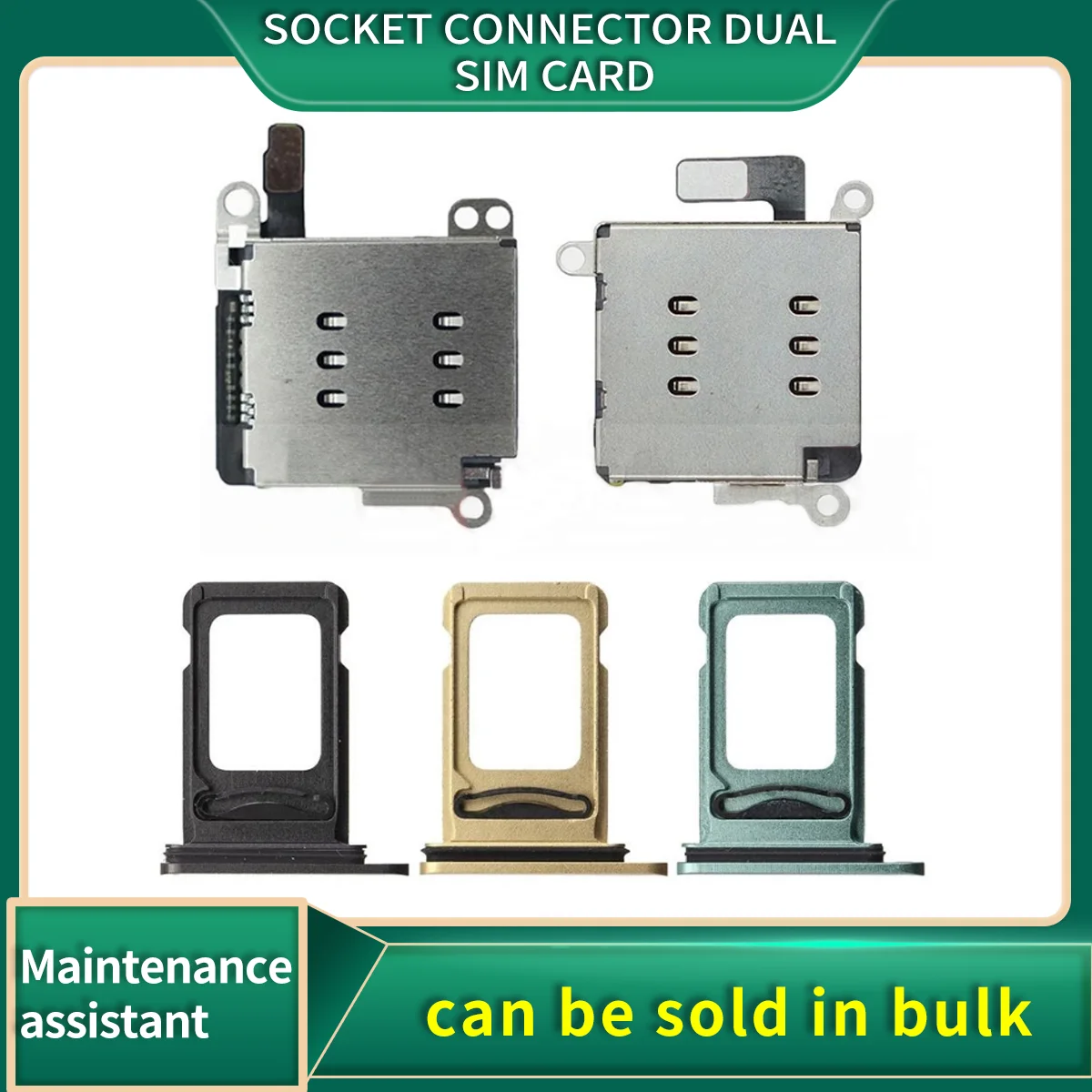 Original Adapter Socket Connector Dual Micro Sim Card Flex Cable For iPhone 11 XR Sim Card Tray Slot Holder Repair Parts
Original Adapter Socket Connector Dual Micro Sim Card Flex Cable For iPhone 11 XR Sim Card Tray Slot Holder Repair Parts