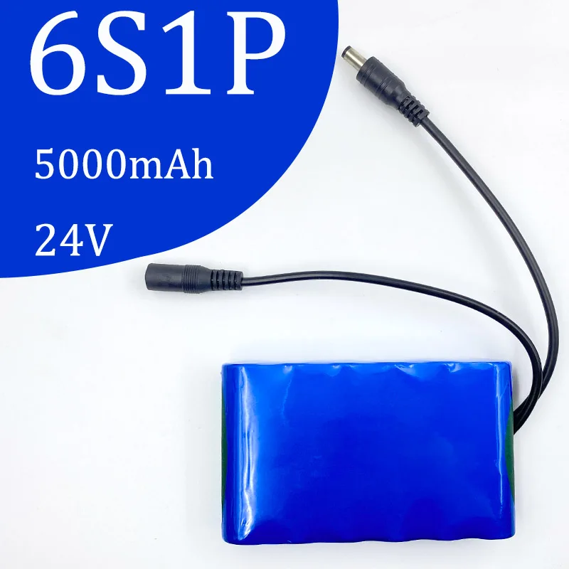 Rechargeable 18650 6S1P battery pack 5000mAh 24v,Equipped with charger,Suitable for various types of electric tools and toys
Rechargeable 18650 6S1P battery pack 5000mAh 24v,Equipped with charger,Suitable for various types of electric tools and toys