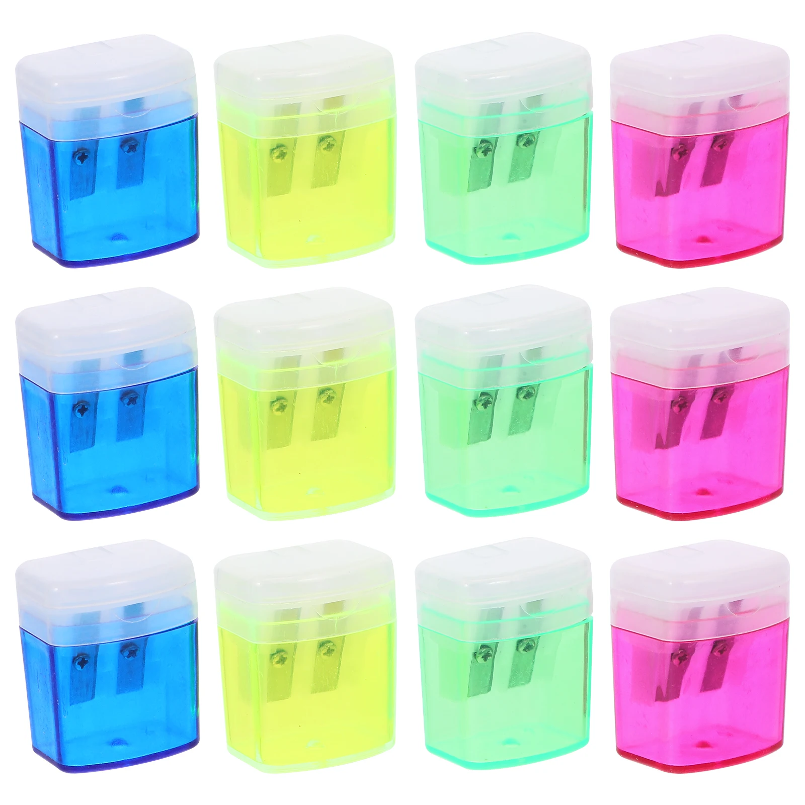 12pcs Colored Pencil Sharpener Plastic School Supplies Student Gift Multiple Lid Portable Manual Sharpeners Small Desk
12pcs Colored Pencil Sharpener Plastic School Supplies Student Gift Multiple Lid Portable Manual Sharpeners Small Desk