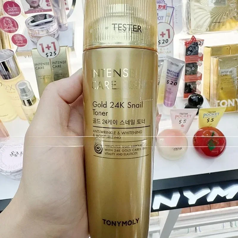 TONYMOLY 24K Gold Snail Toner Emulsion 140ml Whiten Hydrating Anti-Wrinkle Anti-aging Moisturise Repair Korea SkinCare Beauty
TONYMOLY 24K Gold Snail Toner Emulsion 140ml Whiten Hydrating Anti-Wrinkle Anti-aging Moisturise Repair Korea SkinCare Beauty