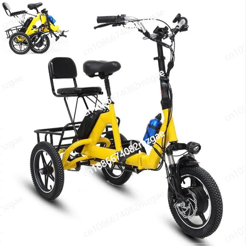 14 Inch Small Folding Electric Tricycle Adult Senior 48V 350W FoldableElectric Bicycle 2 People With Basket Removable Rear Seat
14 Inch Small Folding Electric Tricycle Adult Senior 48V 350W FoldableElectric Bicycle 2 People With Basket Removable Rear Seat