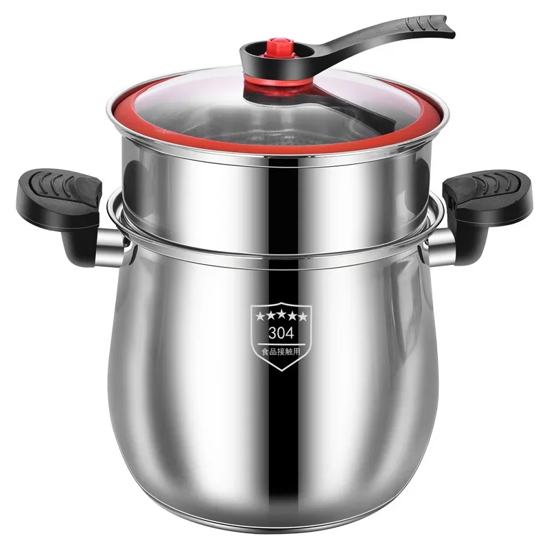 304 Stainless Steel Micro-pressure Explosion-proof Big Belly Pot Pressure Cooker with Steamer Soup Stove
304 Stainless Steel Micro-pressure Explosion-proof Big Belly Pot Pressure Cooker with Steamer Soup Stove