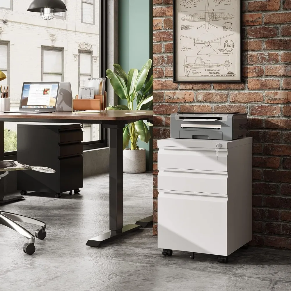 3-Drawer Mobile File Cabinet (Under Office Desk), Assembled Except Casters, Fits Letter/Standard Sizes
3-Drawer Mobile File Cabinet (Under Office Desk), Assembled Except Casters, Fits Letter/Standard Sizes